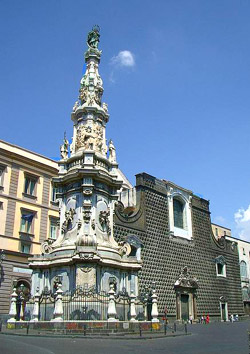 Churches of Naples Italy - Piazza del Ges square at Naples