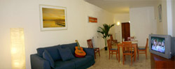 The total view of the living-room of  Casa della Mamma apartment