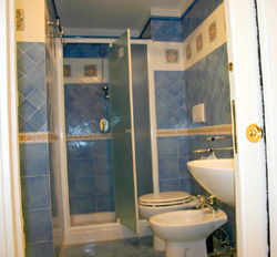 The bathroom of Marina Grande apartment in Sorrento