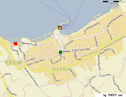 The exact location of Marina Grande at Sorrento