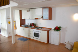 The other side of the kitchen of Il Principe apartment on the Amalfi Coast